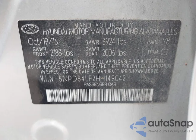 5NPD84LF2HH149042: 43414571