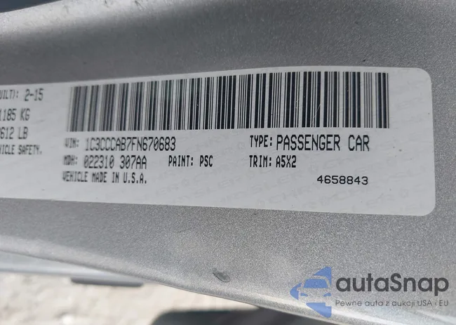 1C3CCCAB7FN670683: 43415602