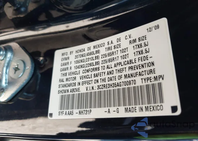 3CZRE3H35AG700970: 43415617