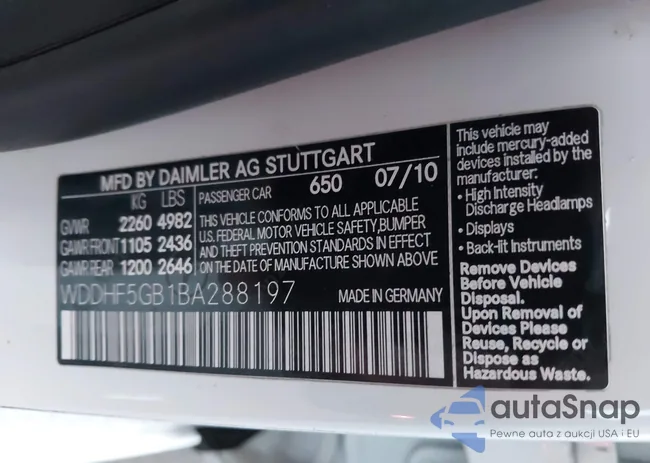 WDDHF5GB1BA288197: 43415714