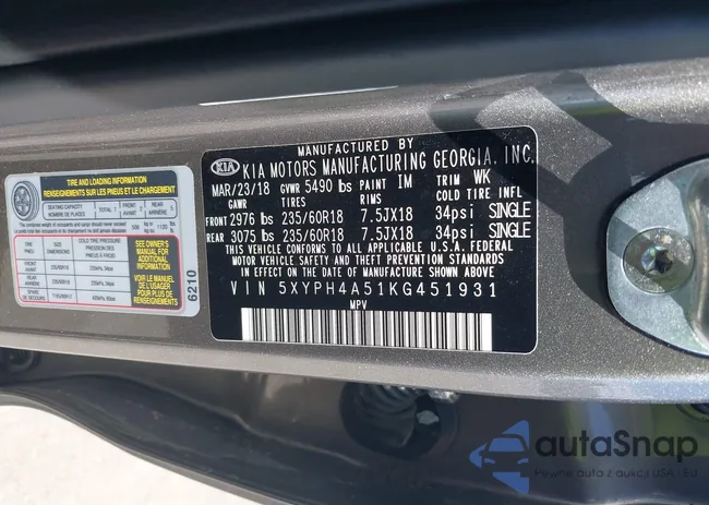 5XYPH4A51KG451931: 43415739