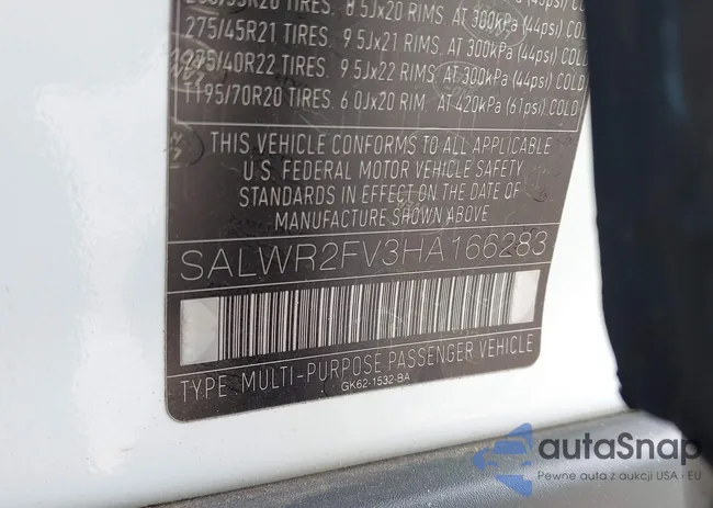 SALWR2FV3HA166283: 43415814