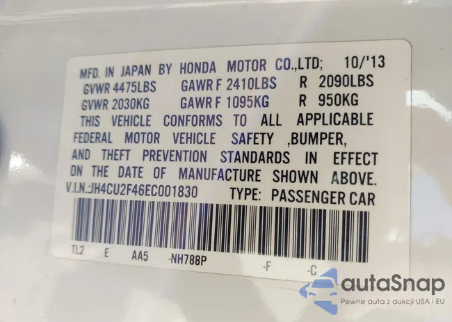 JH4CU2F46EC001830: 43415918