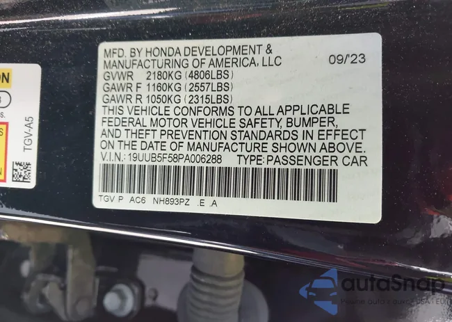 19UUB5F58PA006288: 43415936