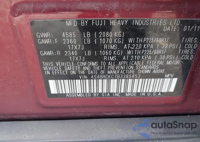 4S4BRCKC7B3385853: 43415958