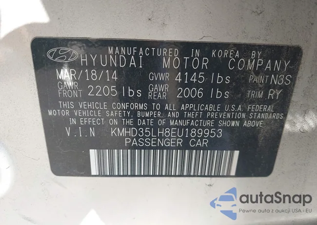 KMHD35LH8EU189953: 43415981