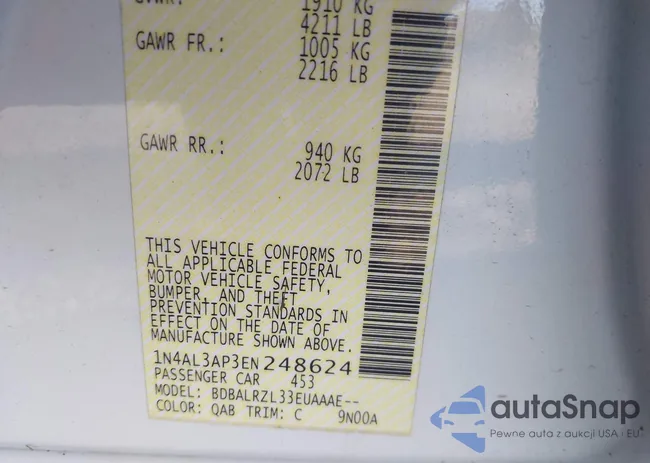 1N4AL3AP3EN248624: 43415982