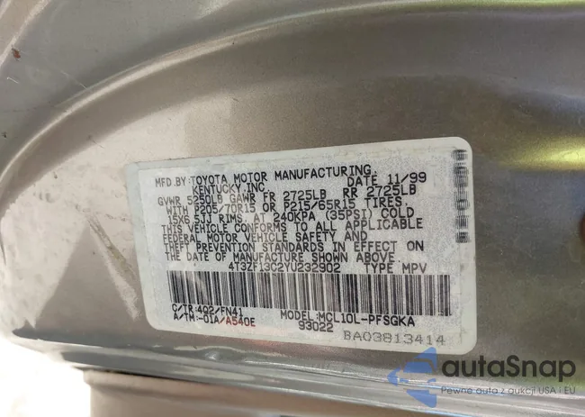 4T3ZF13C2YU232902: 43416076