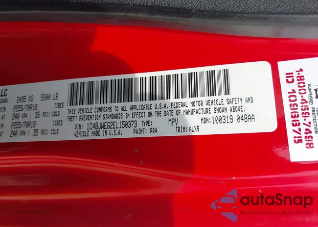 1C4BJWEG2EL150373: 43416105