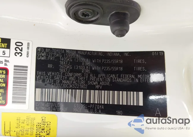 5TDDZ3DC3KS221802: 43416124