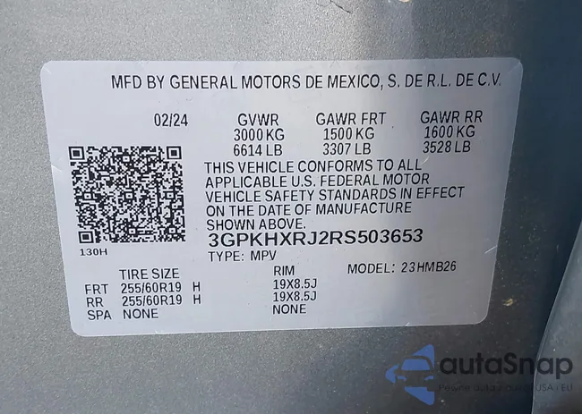 3GPKHXRJ2RS503653: 43416127