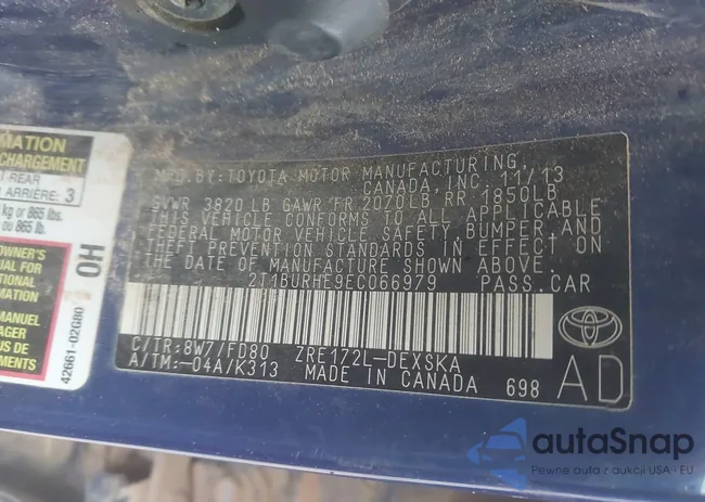 2T1BURHE9EC066979: 43415433