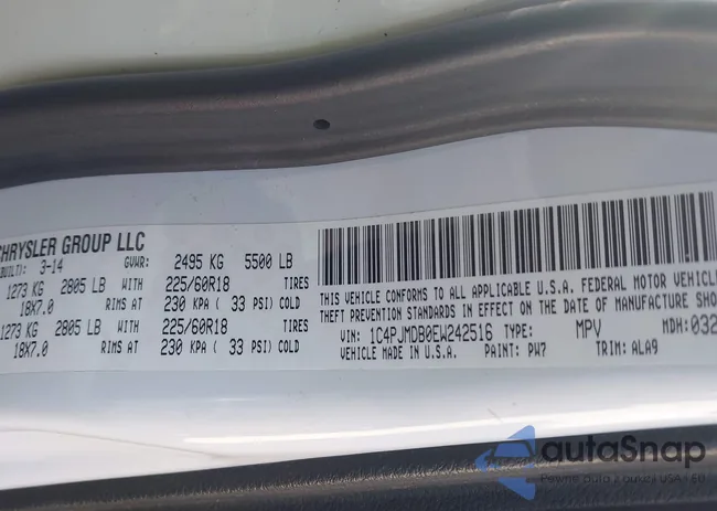 1C4PJMDB0EW242516: 43415453