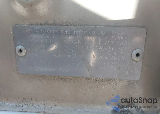 JHMAN752XGC007294: 43415521