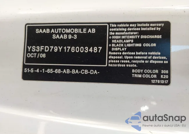 YS3FD79Y176003487: 43416582