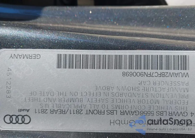 WUAW2BFC7FN900698: 43416601