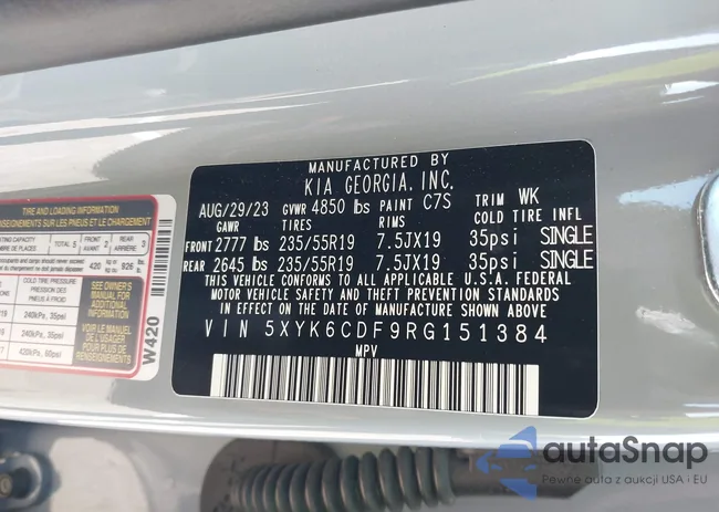 5XYK6CDF9RG151384: 43416670