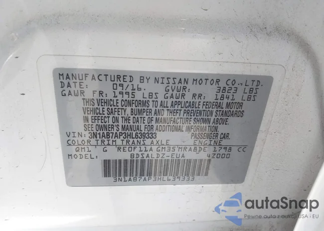 3N1AB7AP3HL639333: 43416742