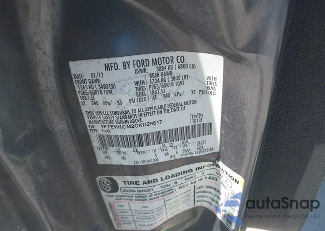 1FTEW1CM2CKD29817: 43416894