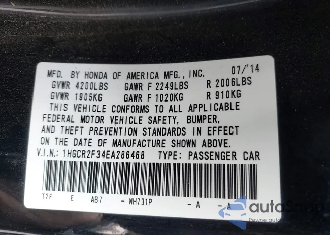 1HGCR2F34EA286468: 43417069