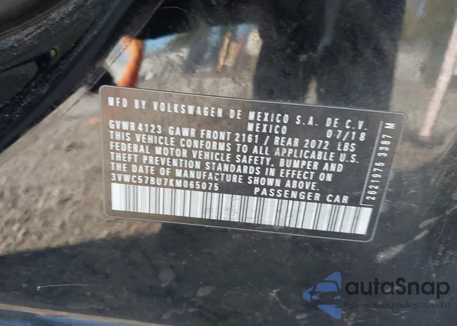 3VWC57BU7KM065075: 43417078