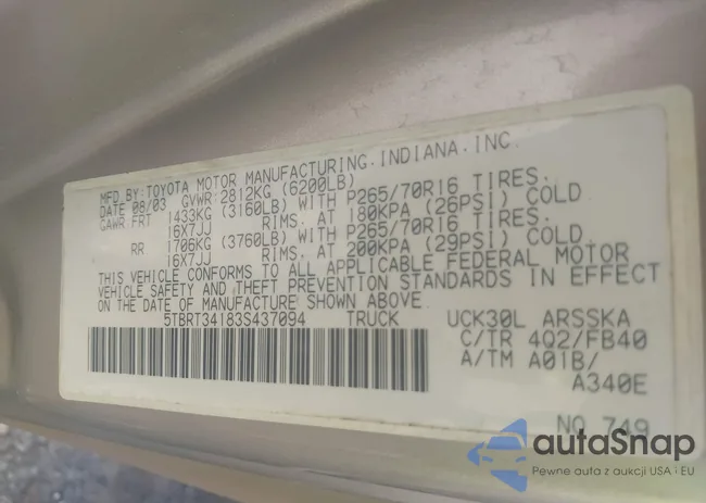 5TBRT34183S437094: 43417080