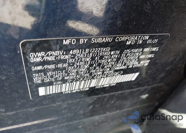 JF2SKARC4MH498962: 43417082