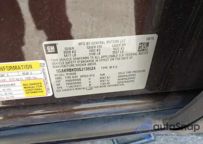 5GAKRBKD9GJ138524: 43417162