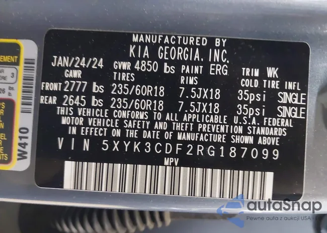 5XYK3CDF2RG187099: 43416229