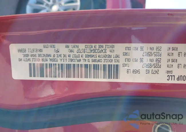 3C4PDCBG4ET191737: 43416326