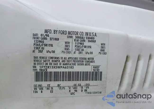 1FTZR15X5WPA63183: 43416364