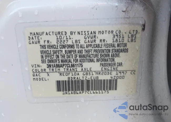 3N1AB6AP7CL661175: 43416374