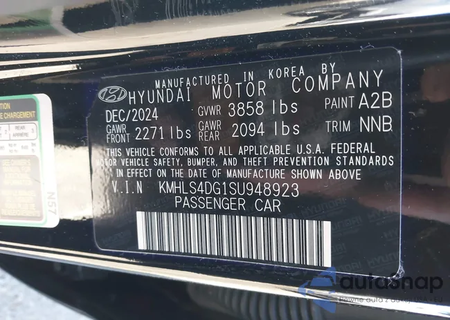 KMHLS4DG1SU948923: 43416509