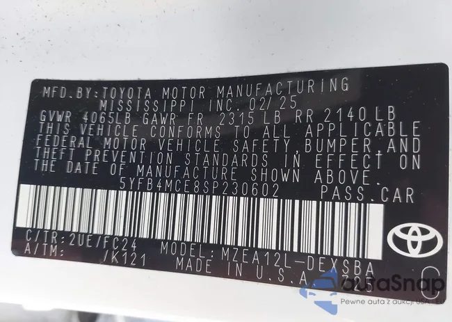 5YFB4MCE8SP230602: 43417786