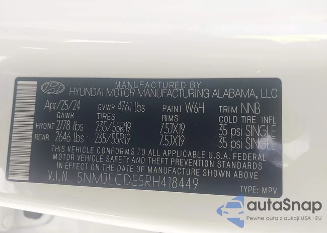 5NMJECDE5RH418449: 43417798