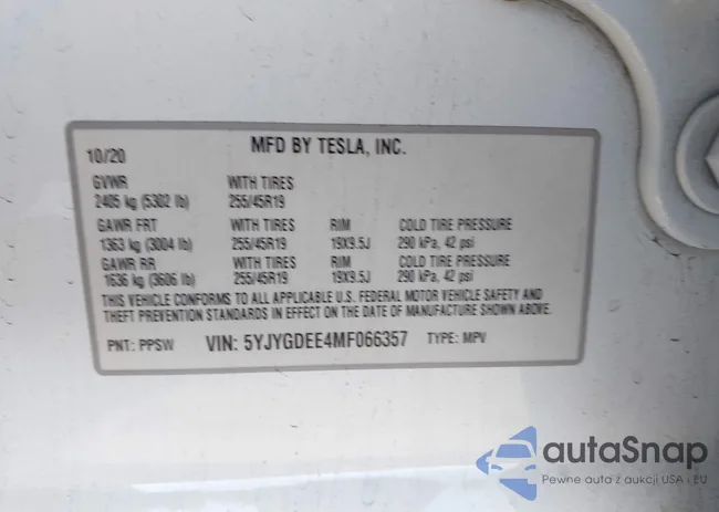 5YJYGDEE4MF066357: 43417891