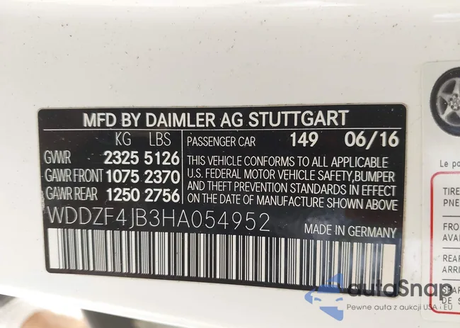 WDDZF4JB3HA054952: 43417916