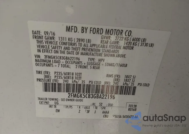 2FMGK5C83GBA22196: 43417970