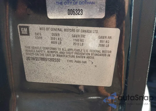 2G1WS57M891282330: 43417989