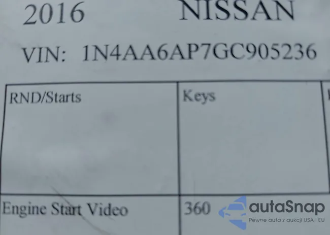 1N4AA6AP7GC905236: 43418131