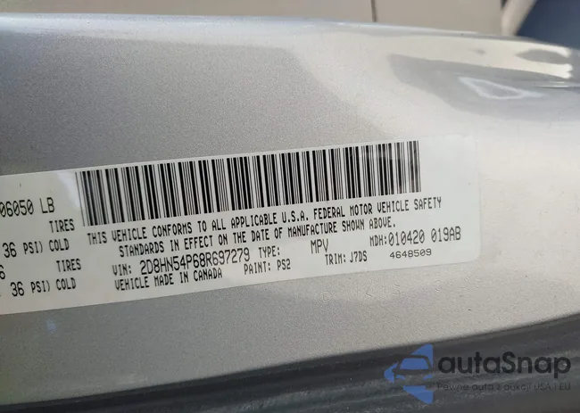 2D8HN54P68R697279: 43417518