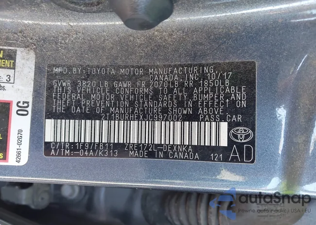 2T1BURHEXJC997002: 43417543