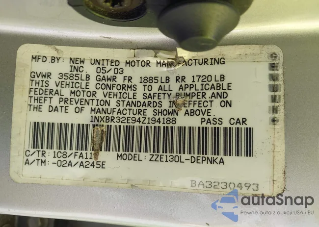 1NXBR32E94Z194188: 43418752