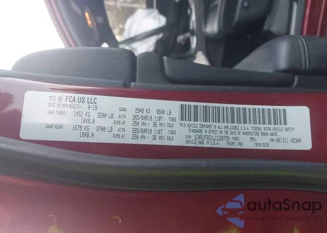 1C4RJFBG1LC120779: 43418785