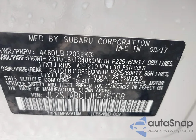 JF2SJABC1JH476068: 43418881