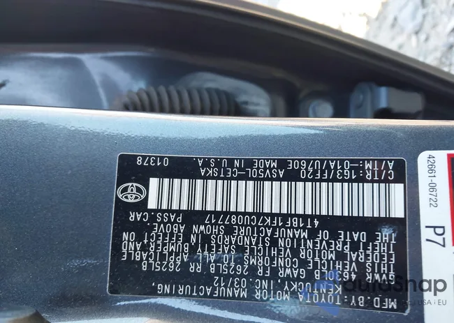 4T1BF1FK7CU087717: 43418901