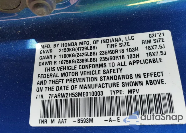 7FARW2H53ME010003: 43418920