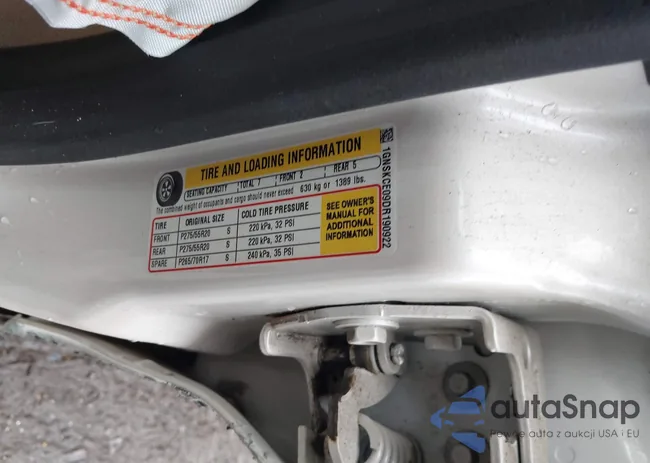 1GNSKCE09DR190922: 43419005