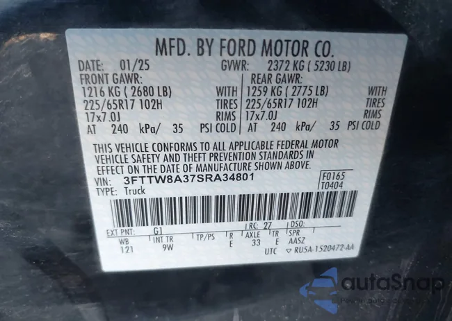 3FTTW8A37SRA34801: 43419016