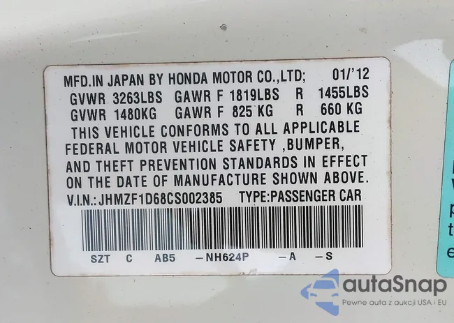 JHMZF1D68CS002385: 43419053